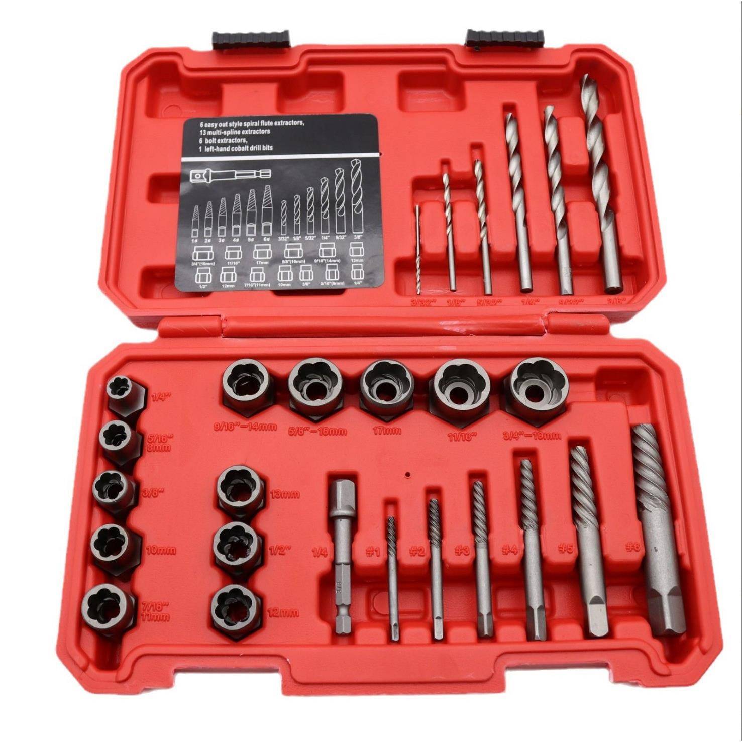 现货26件压批套筒组套/铬钒钢/英制/套筒批头/机修汽修专业工具