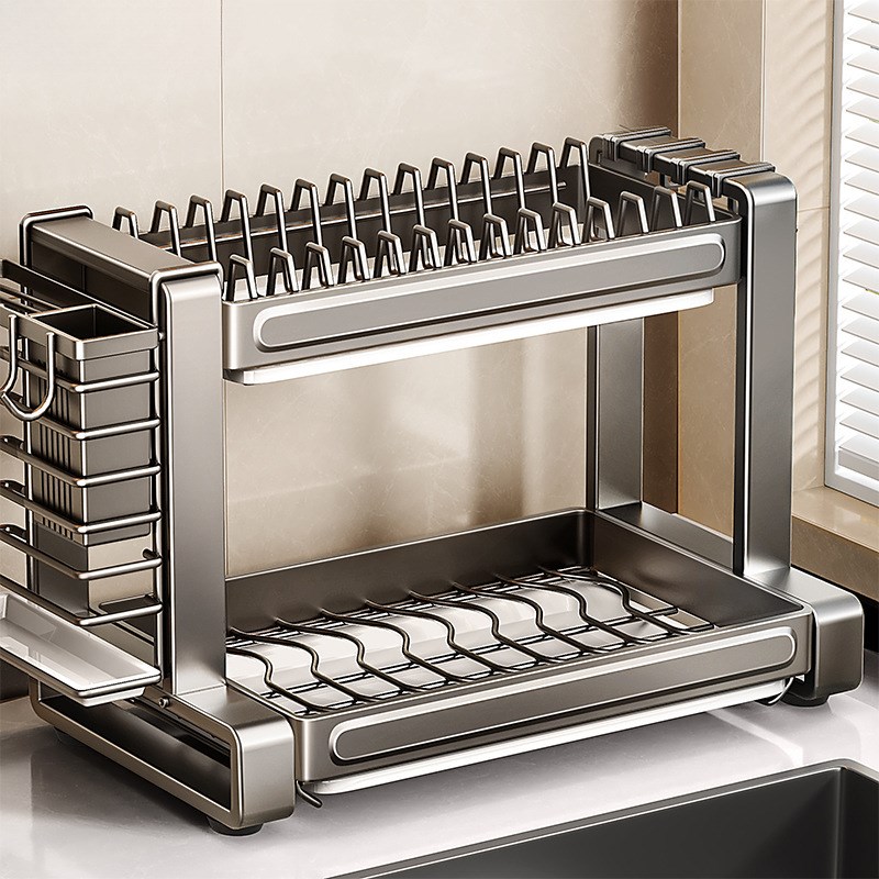 碗碟收纳架沥水架厨房碗架碗筷碗盘家用多功能收纳架