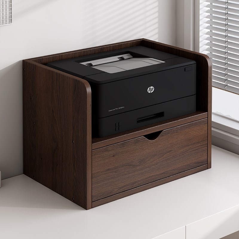 打印机架子桌面复印件木质多功能支架办公家用小型木收纳架