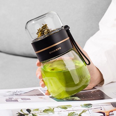 茶水分离杯女男士高档大容量玻璃杯泡茶茶杯个人专用