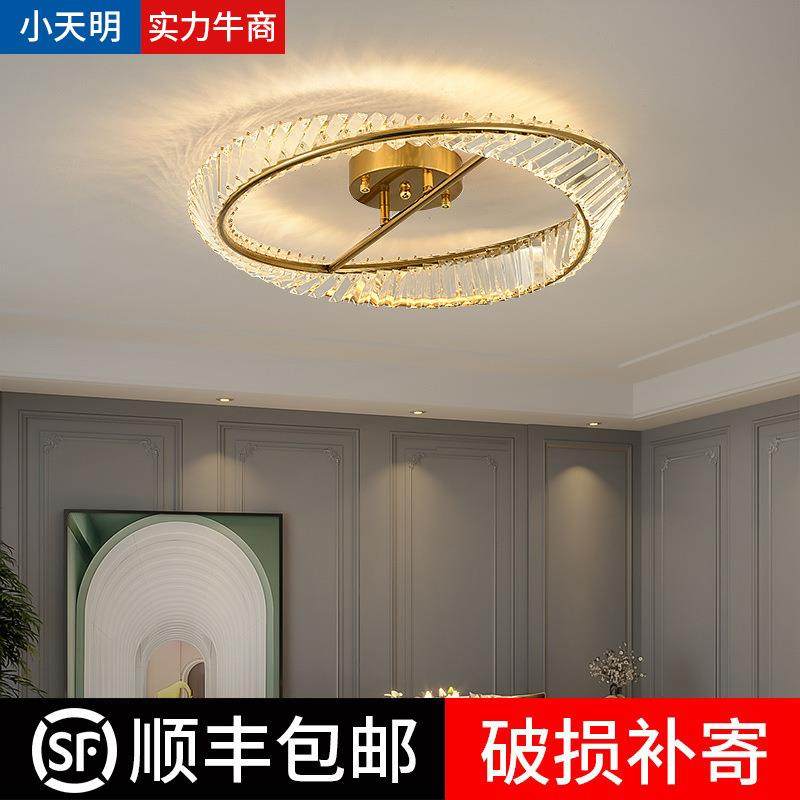法式led吸顶灯高级感家用客厅灯大厅主灯意式轻奢水晶卧室灯