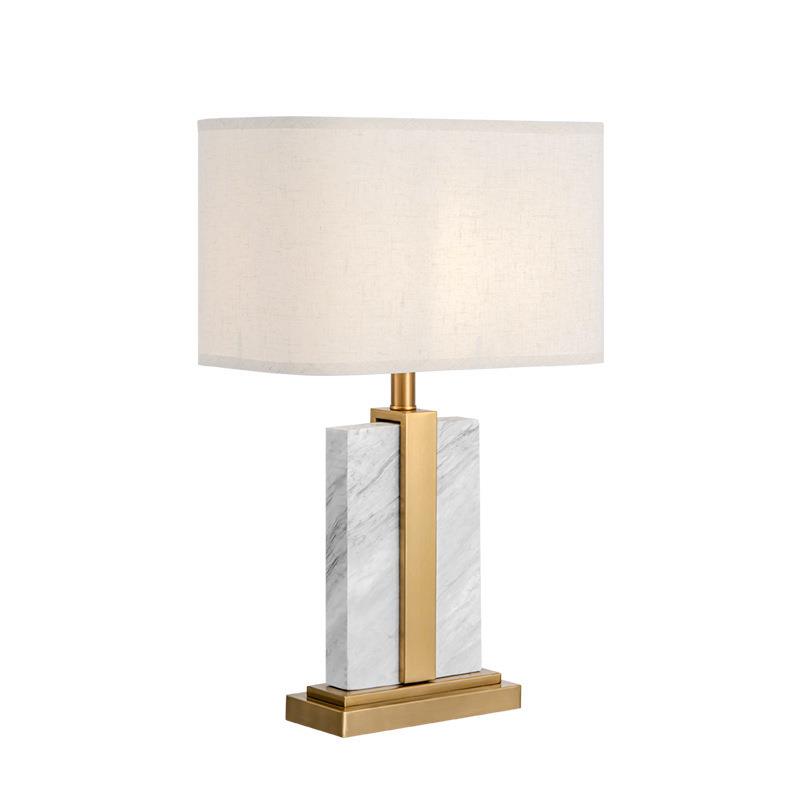 美式简约大理石台灯样板间床头灯客厅书房卧室设计师现代led灯