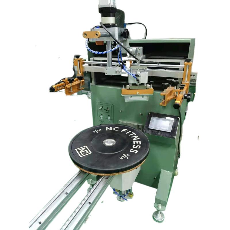 杠铃丝印机包教包会，节省人工，简单易上手