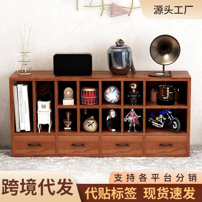 实木博古架挂墙木质多宝格茶桌置物架茶壶茶具杯子摆件收纳格子架