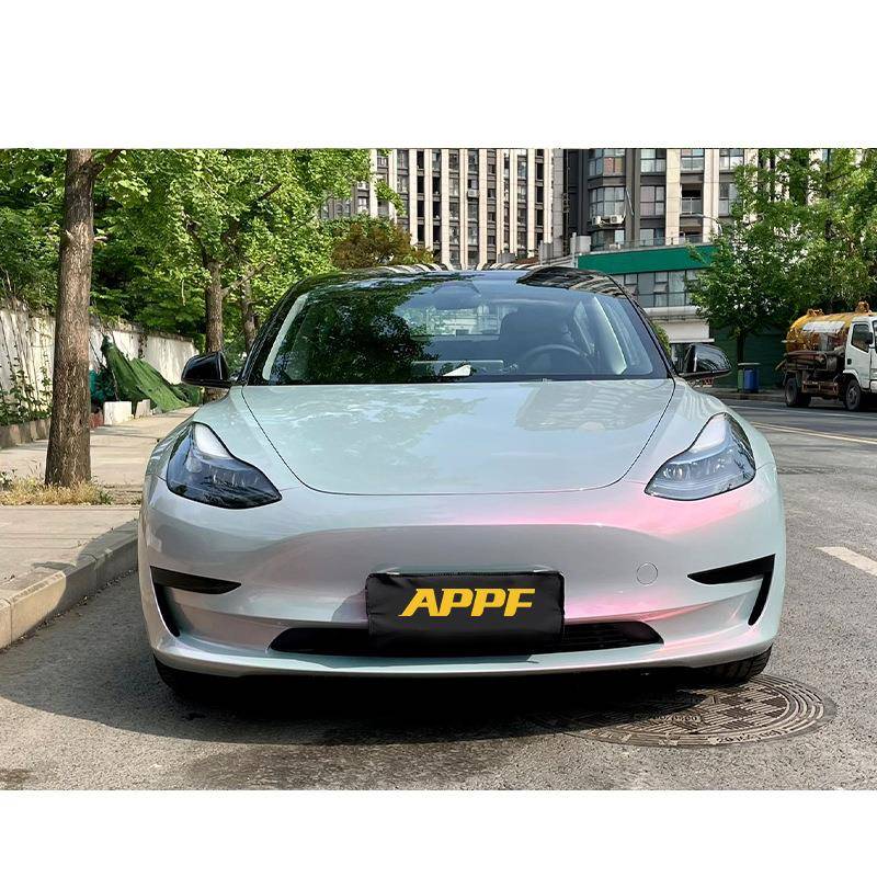 TPU真漆改色膜工厂直销APPF炫彩汽车改色膜TPUGT银全车整车身车贴