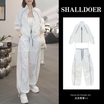 【素线织风】五一出游穿搭26新款防晒外套阔腿裤休闲运动套装女