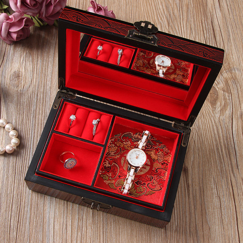 北京漆雕漆器首饰盒饰品盒中国风特色礼品送老外礼物桌面仿古摆件,特色手工艺,漆器,淘宝优惠券,粉丝福利购,淘宝优惠卷