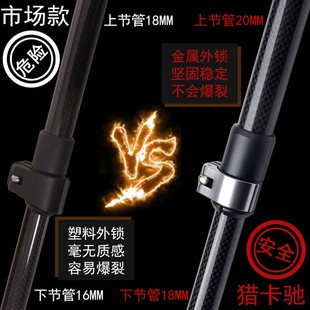 猎老人碳素超轻便拐棍伸缩防滑手杖老年人四脚拐扙拄手棍