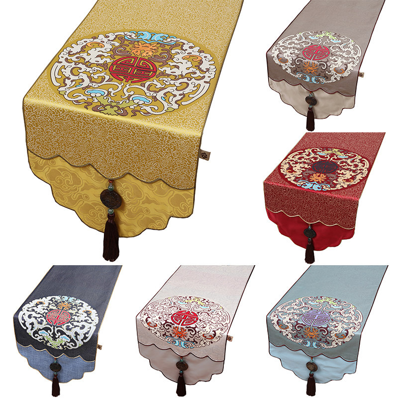 艺必旭中式田园桌旗桌布茶几布床旗柜旗桌垫长餐桌布布艺定制,居家布艺,桌旗,淘宝优惠券,粉丝福利购,淘宝优惠卷