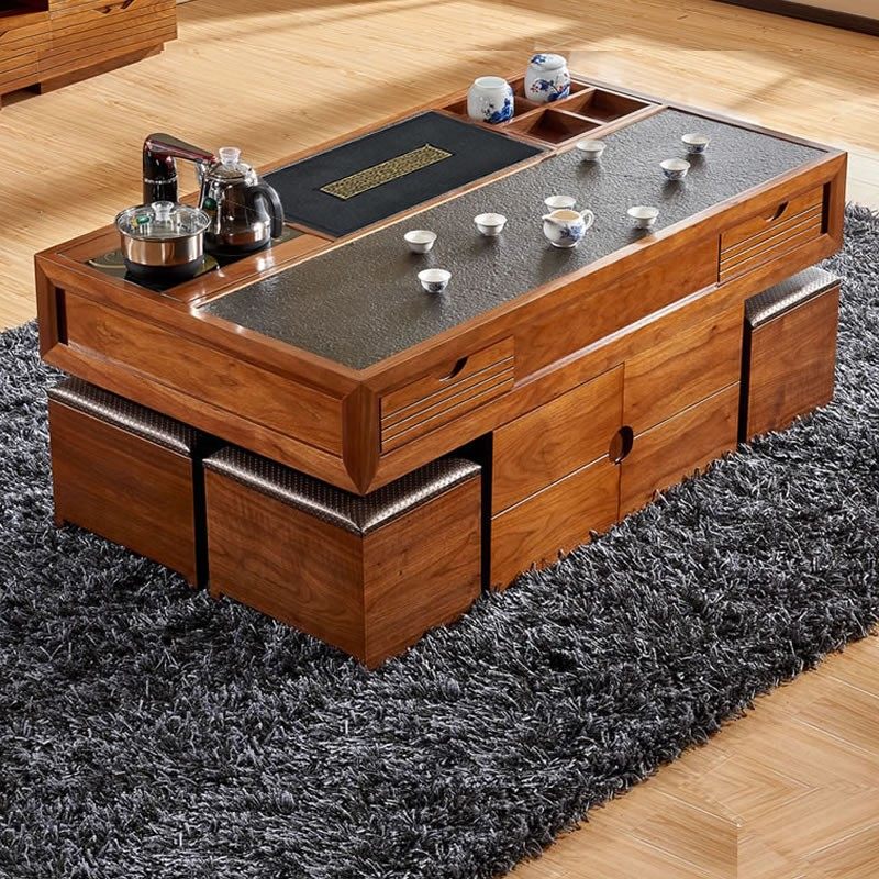 多功能火烧石功夫茶几新中式小户型现客厅实木泡茶桌椅组合茶台,住宅家具,茶几,淘宝优惠券,粉丝福利购,淘宝优惠卷