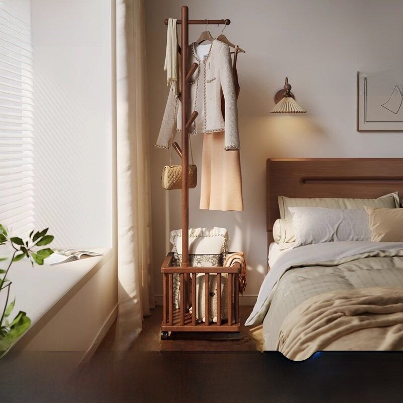 实木卧室落地挂衣架家用小型衣架立式可移动衣帽架5新款,住宅家具,衣帽架,淘宝优惠券,粉丝福利购,淘宝优惠卷