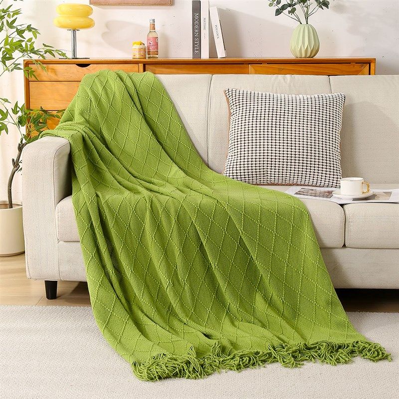 针织毛毯子盖毯沙发搭巾午睡毯民宿酒店床尾巾软装,床上用品,休闲毯/毛毯/绒毯,淘宝优惠券,粉丝福利购,淘宝优惠卷