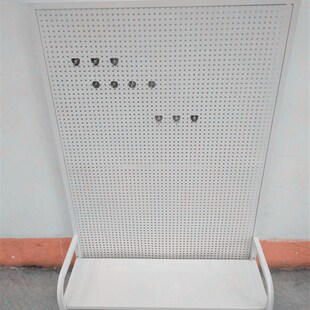 落地洞洞板货架靠墙精品饰品挂货展示架超市货架千孔板圆孔孔