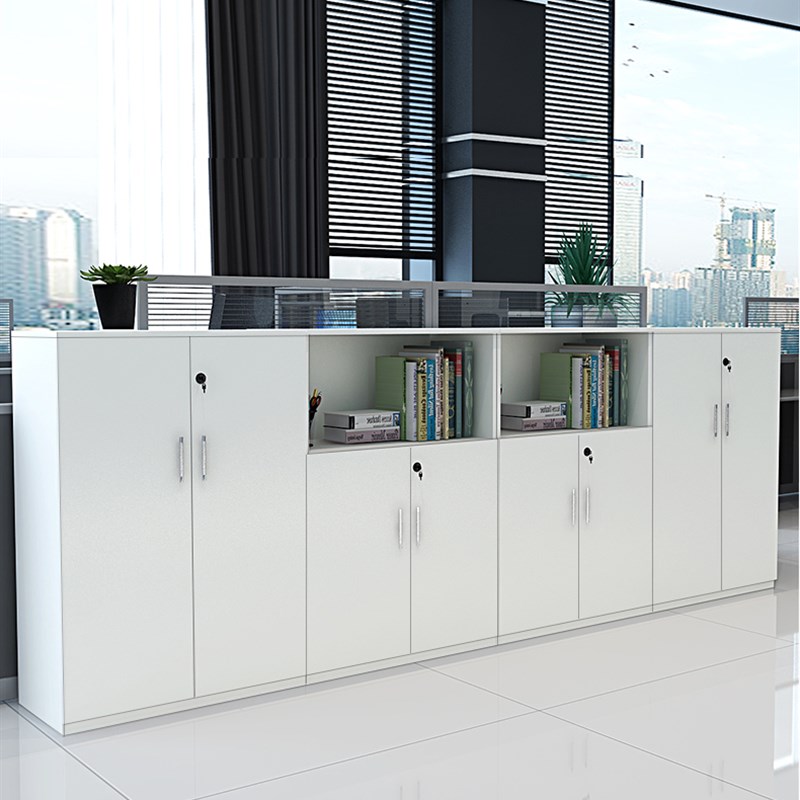 办公文件柜矮柜木质资料柜档案柜简约现带锁办公家具柜子