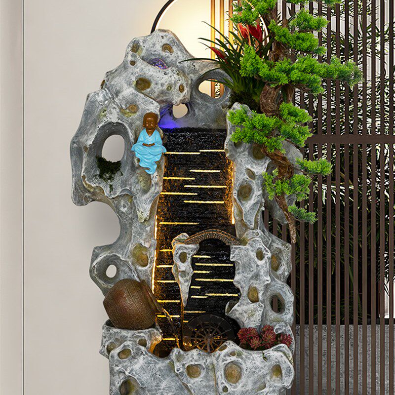 新中式假山流水喷泉鱼缸摆件阳台客厅轮循环水景观装饰,家居饰品,落地摆件,淘宝优惠券,粉丝福利购,淘宝优惠卷