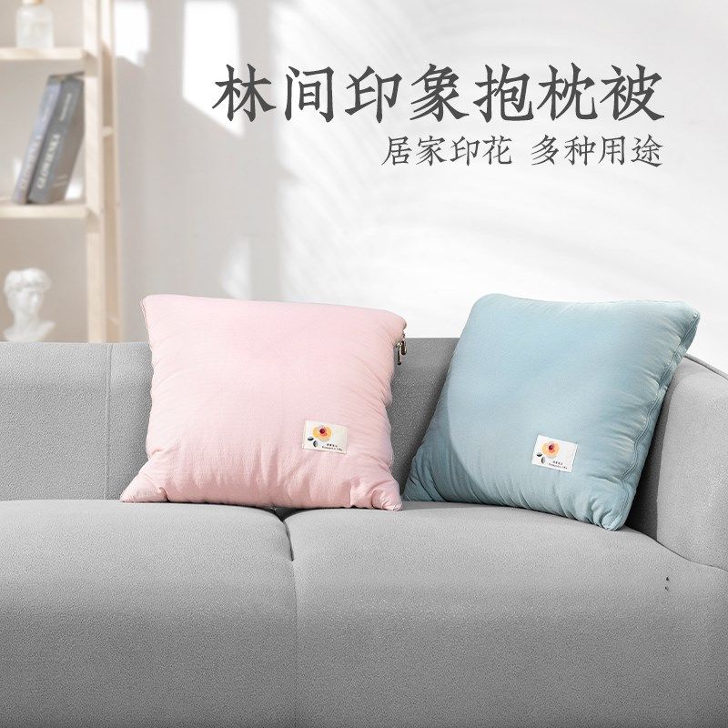 毯子二合一抱枕ns风午睡枕汽车抱枕被子两用林间,居家布艺,抱枕被,淘宝优惠券,粉丝福利购,淘宝优惠卷