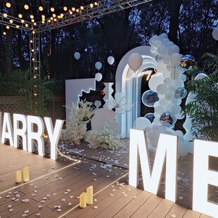 AR霓YE求婚灯OVE字R灯5发光字岁数字灯母虹灯定制