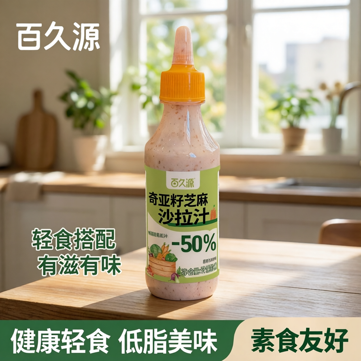 轻食奇亚籽芝麻沙拉汁酱料蔬菜水果沙拉酱凉拌菜千岛酱素食调味汁