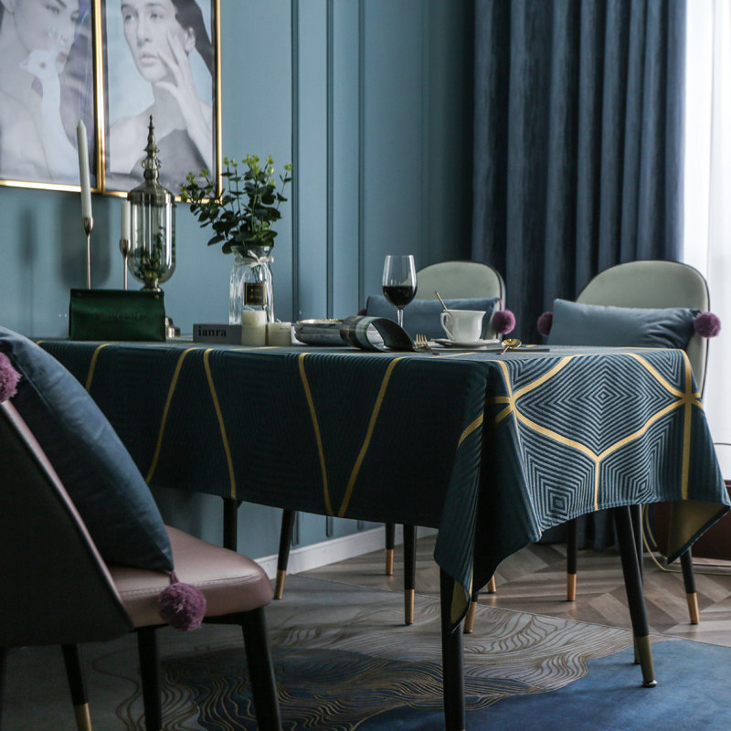 防水桌布布艺简约现代高级感茶几布美式轻奢家用正长方形餐桌台布,居家布艺,桌布,淘宝优惠券,粉丝福利购,淘宝优惠卷