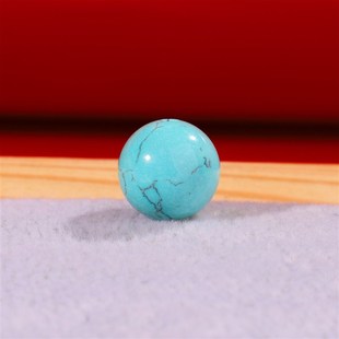 天然原矿绿松石单珠11.6mm圆珠 高瓷蓝 无优化无处理湖北松 194号