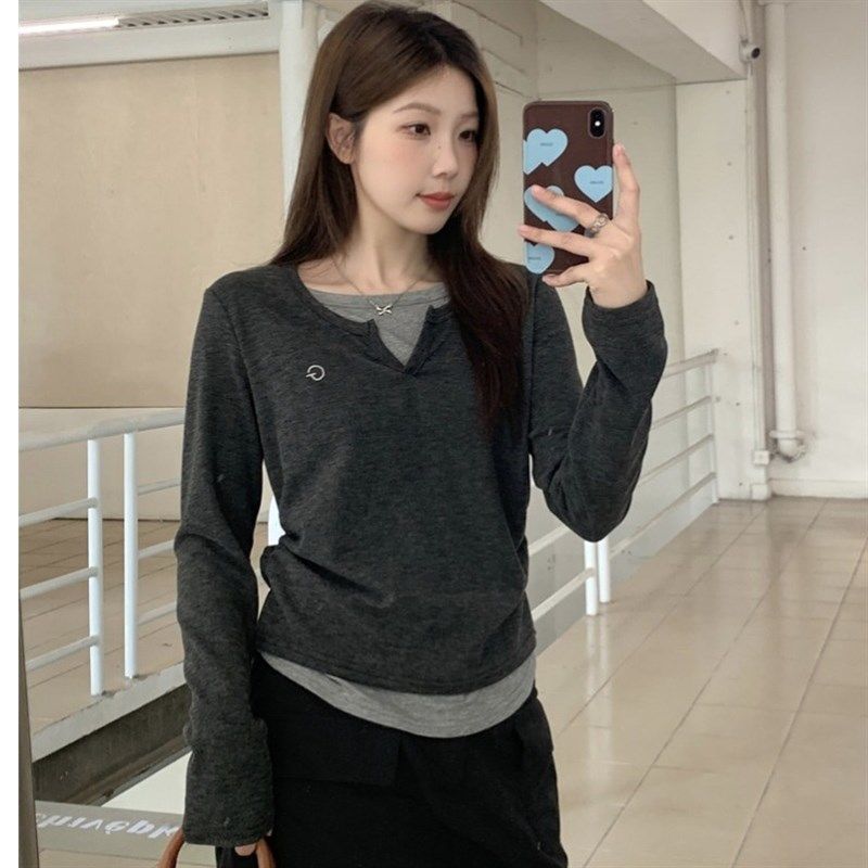 设计感假两件辣妈款外出哺乳长袖T恤秋季大码打底衫产后喂奶上衣,孕妇装/孕产妇用品/营养,家居服上装,淘宝优惠券,粉丝福利购,淘宝优惠卷