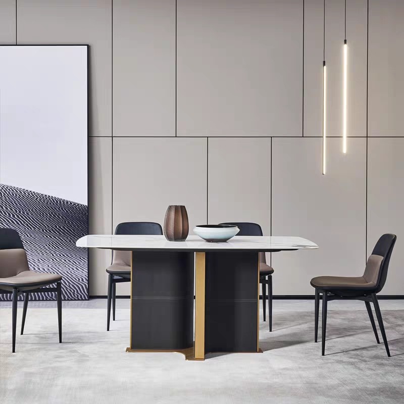 轻奢大理石餐桌1.6米长方形意式现代简约饭桌椅高端别墅餐厅家具,住宅家具,大理石餐桌,淘宝优惠券,粉丝福利购,淘宝优惠卷