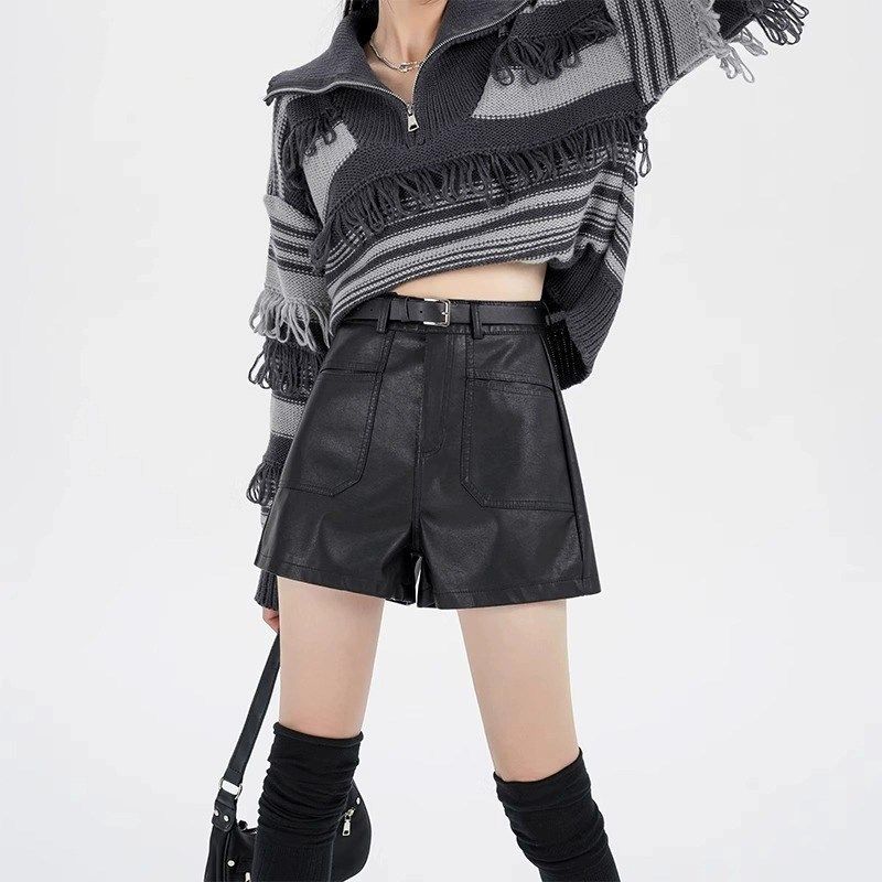 黑色皮裤短裤女春秋新款配靴子a字裤辣妹哑光pu皮高级感外穿靴裤,孕妇装/孕产妇用品/营养,孕妇瑜伽背心/T恤,淘宝优惠券,粉丝福利购,淘宝优惠卷