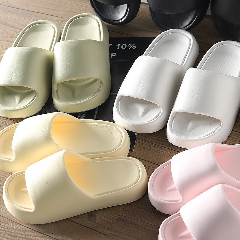 踩屎感!太舒服了!简约纯色防滑情侣面包拖鞋男女轻便厚底家居鞋,居家布艺,居家凉拖/凉鞋,淘宝优惠券,粉丝福利购,淘宝优惠卷