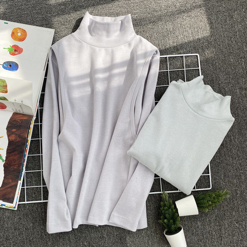 产后高领哺乳秋衣单件上衣孕妇月哺乳衣/月子服