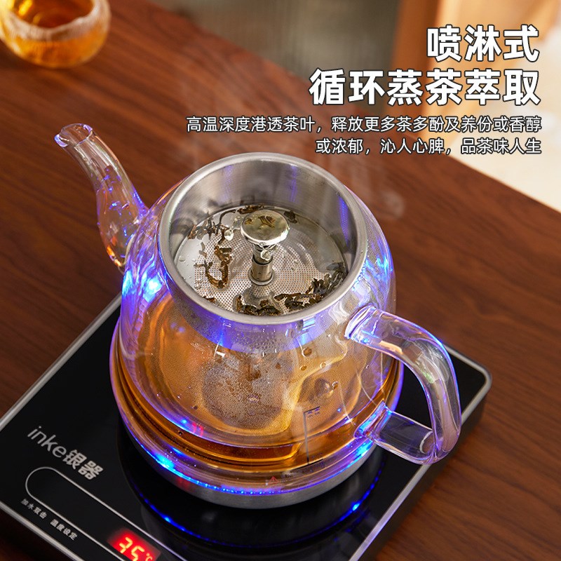 底部全自动上水电热烧水壶煮泡茶茶台桌玻璃电茶壶家用电水壶