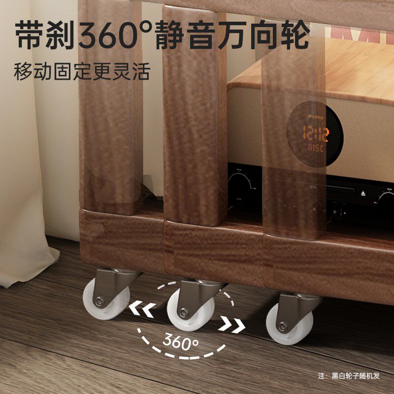 可移动茶几小推桌家用客厅沙发边柜带轮推车置物架多功能创意边几