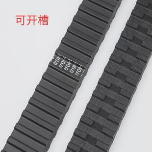 黑色加厚爬楼机履带配件双面齿橡胶工业皮带同步带传动带同步带