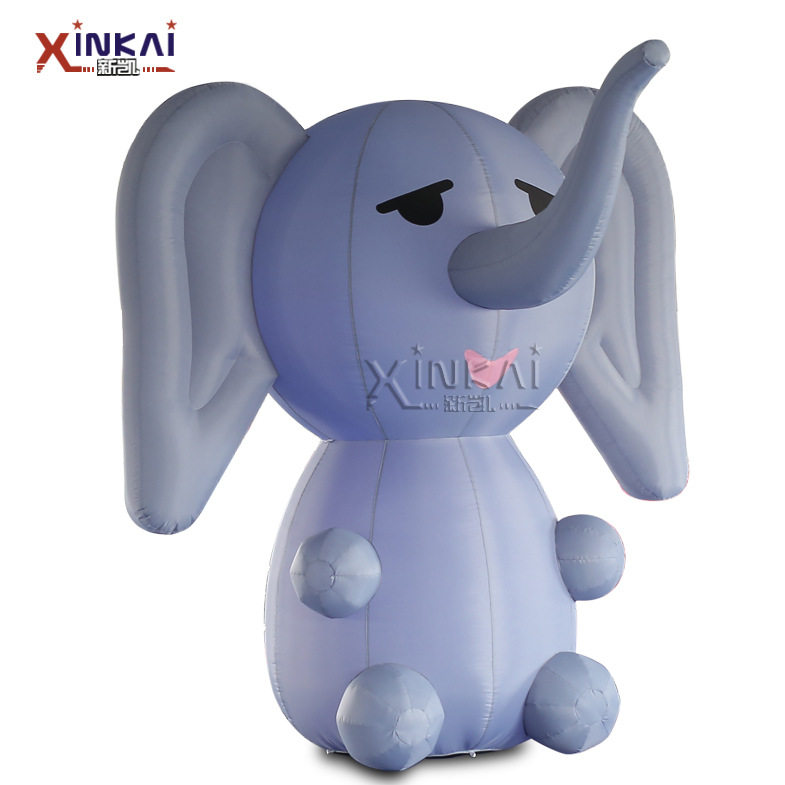 热销商场活动充气大象模型 节日促销装饰气模 仿真卡通灰色小象