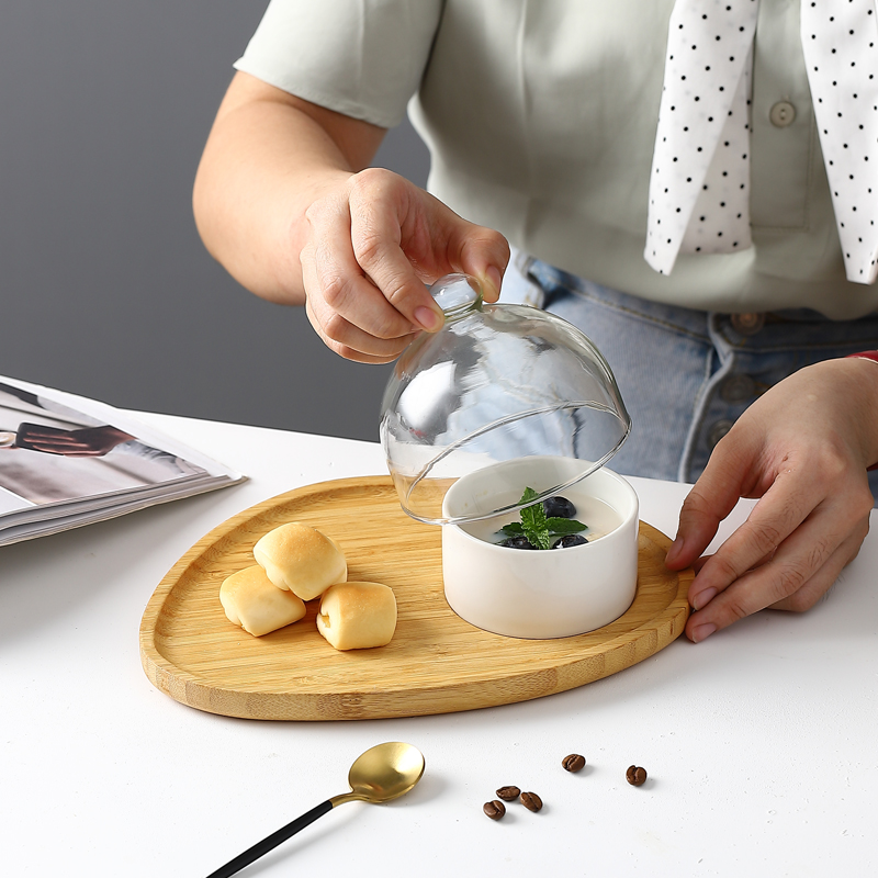 创意个性布丁点心舒芙蕾盅双皮奶烘培烤碗下午茶餐厅带盖燕窝小碗