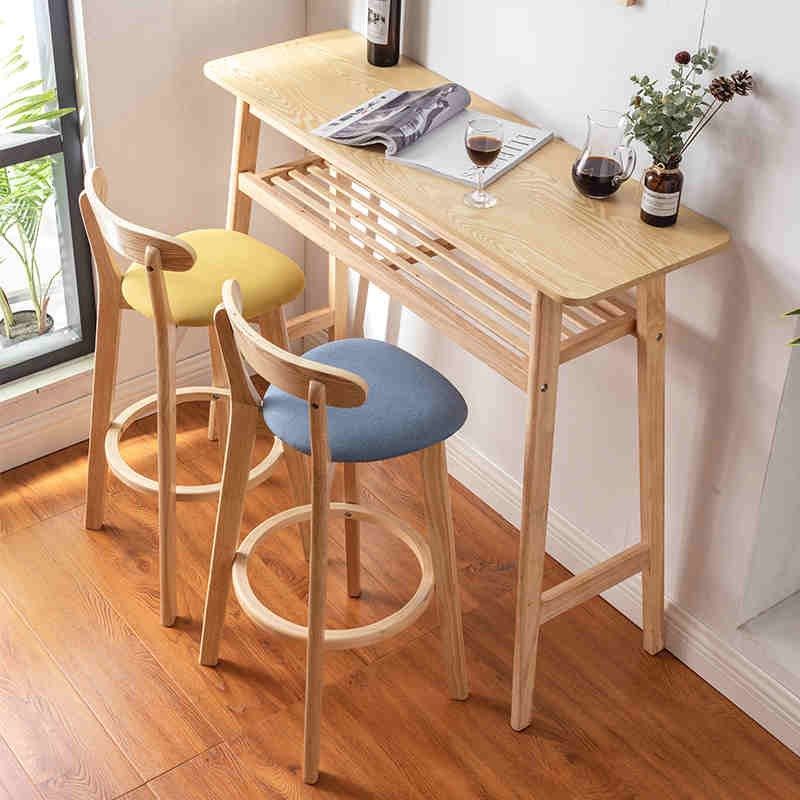 靠墙实木长条吧台桌简约家用客厅阳台奶茶店双层酒吧桌椅组合,商业/办公家具,酒吧桌,淘宝优惠券,粉丝福利购,淘宝优惠卷