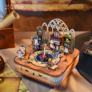 同趣Y猫的欢聚八音盒精美桌面摆件文创礼品节日礼物送朋友