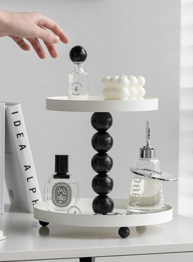 Norc 简约桌面收纳玄关双层托盘轻奢创意家居装饰摆件