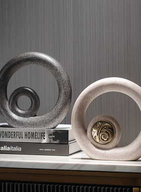 现代轻奢福字招财摆件客厅玄关电视柜创意酒柜家居工艺术软装饰品