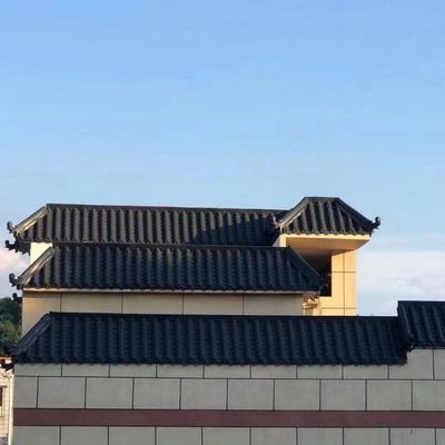 110x70cm新中式单面一体仿古塑料树脂瓦片屋檐瓦门头门迎滴水檐瓦