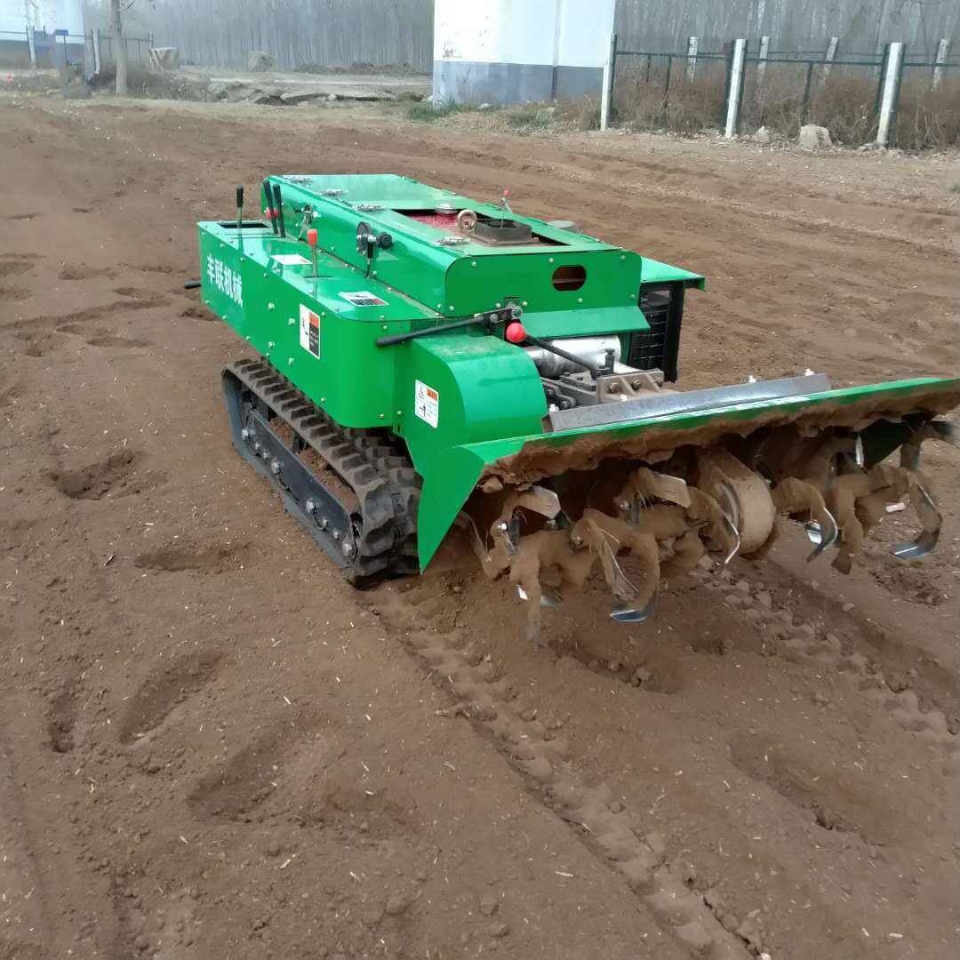 河北大棚开沟压膜机履带式旋耕机农用自走式桃园开沟施肥一体机