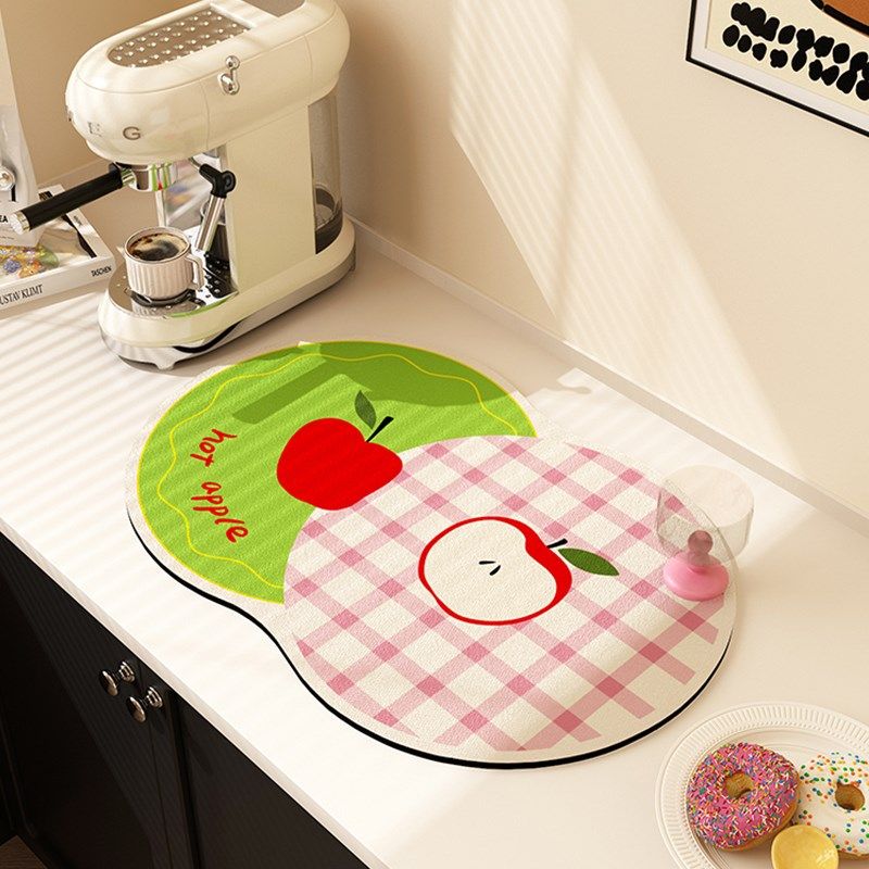 硅藻泥沥水垫可爱厨房台面吸水垫吧台餐具碗筷隔热垫灶台水池,居家布艺,厨房地垫,淘宝优惠券,粉丝福利购,淘宝优惠卷