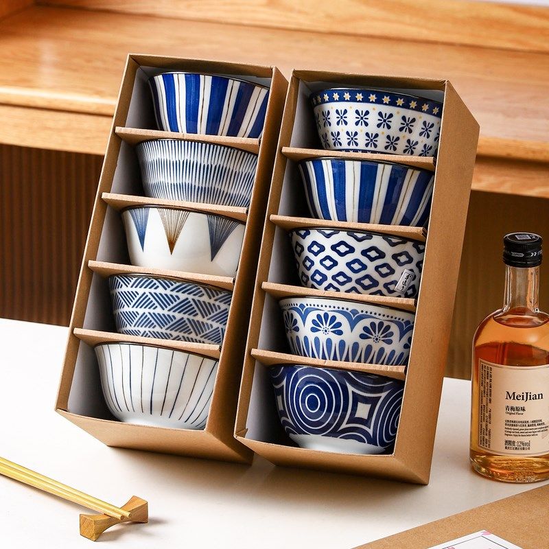 川岛屋日式餐具套装陶瓷碗家用新款特别好看的碗米饭碗吃饭碗,餐饮具,碗,淘宝优惠券,粉丝福利购,淘宝优惠卷