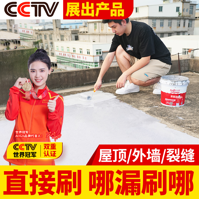 屋面防水补漏材料聚氨酯涂料水不漏胶室外液体卷材屋顶漏雨堵漏王