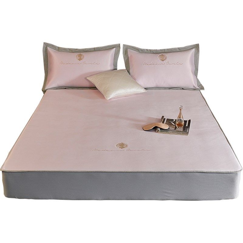 高端轻奢A类凉感冰丝凉席床笠款夏季可水洗折叠软席子,床上用品,冰丝席,淘宝优惠券,粉丝福利购,淘宝优惠卷