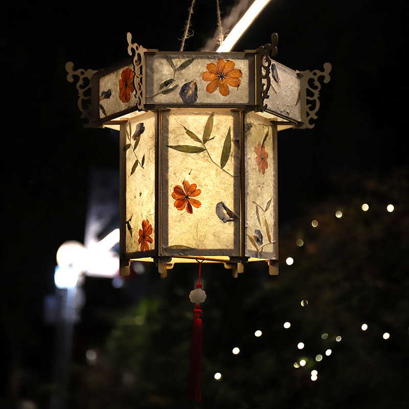 汉服手提宫灯古风花草纸灯笼儿童手工y制作材料元宵节花灯,节庆用品/礼品,灯笼材料包,淘宝优惠券,粉丝福利购,淘宝优惠卷