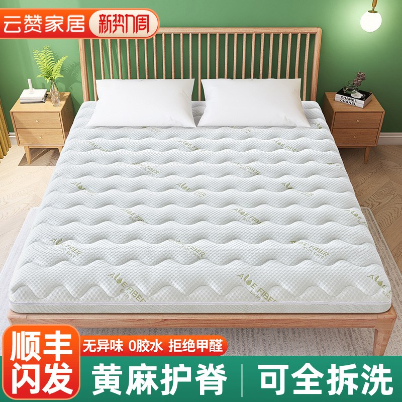天然S型精细黄麻床垫硬家用卧室儿童护脊腰椰棕榈乳胶榻榻米垫子m