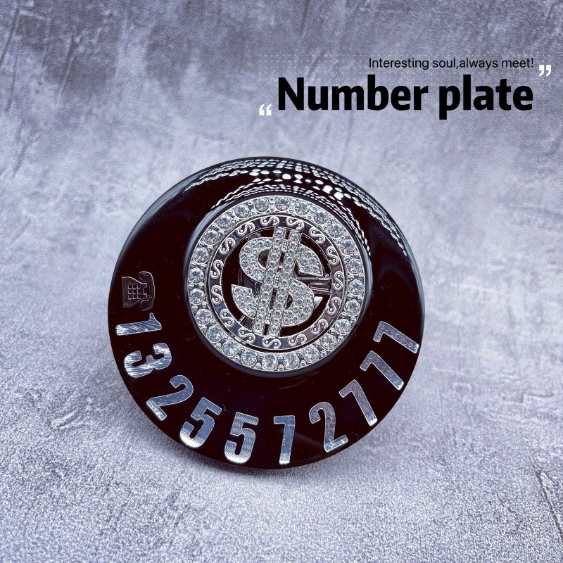 定制电话号码汽车停男士减压旋转转盘个性摆件车内临时挪