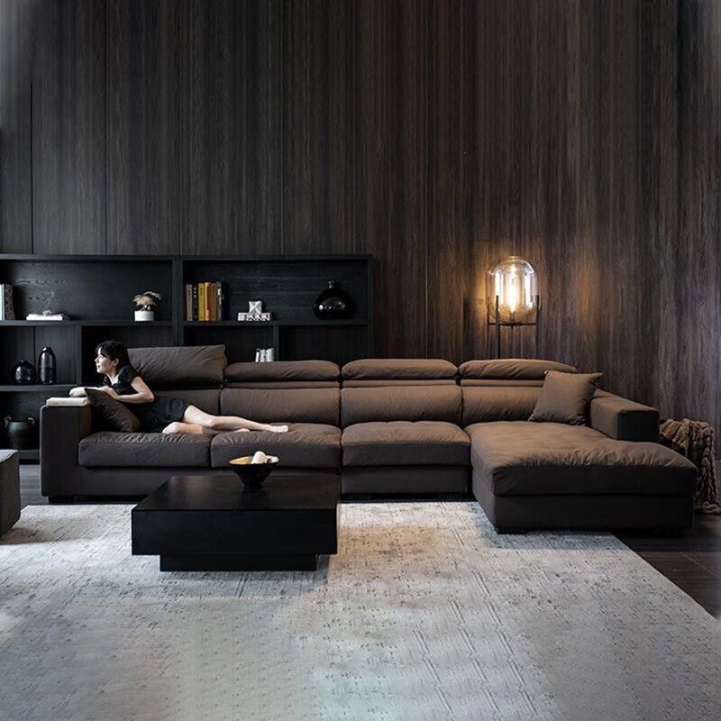 高档意式免洗客厅磨砂布极简简约转角沙发轻奢猫抓科技布高端沙发,住宅家具,岩板餐桌,淘宝优惠券,粉丝福利购,淘宝优惠卷