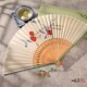 装 国风雅事礼物汉服夏天可携式 7寸折扇