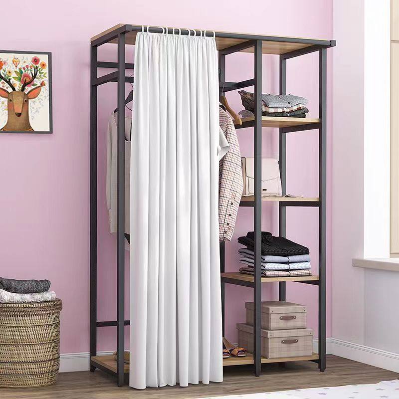 衣帽架落地卧室拉帘简易挂衣架简约客厅多功能开放式衣柜防尘帘,住宅家具,衣帽架,淘宝优惠券,粉丝福利购,淘宝优惠卷